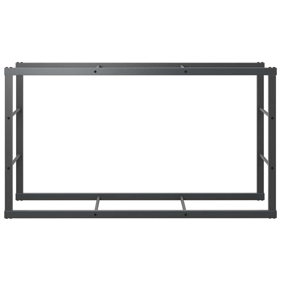 Haardhoutrek 110x30x61 cm staal zwart