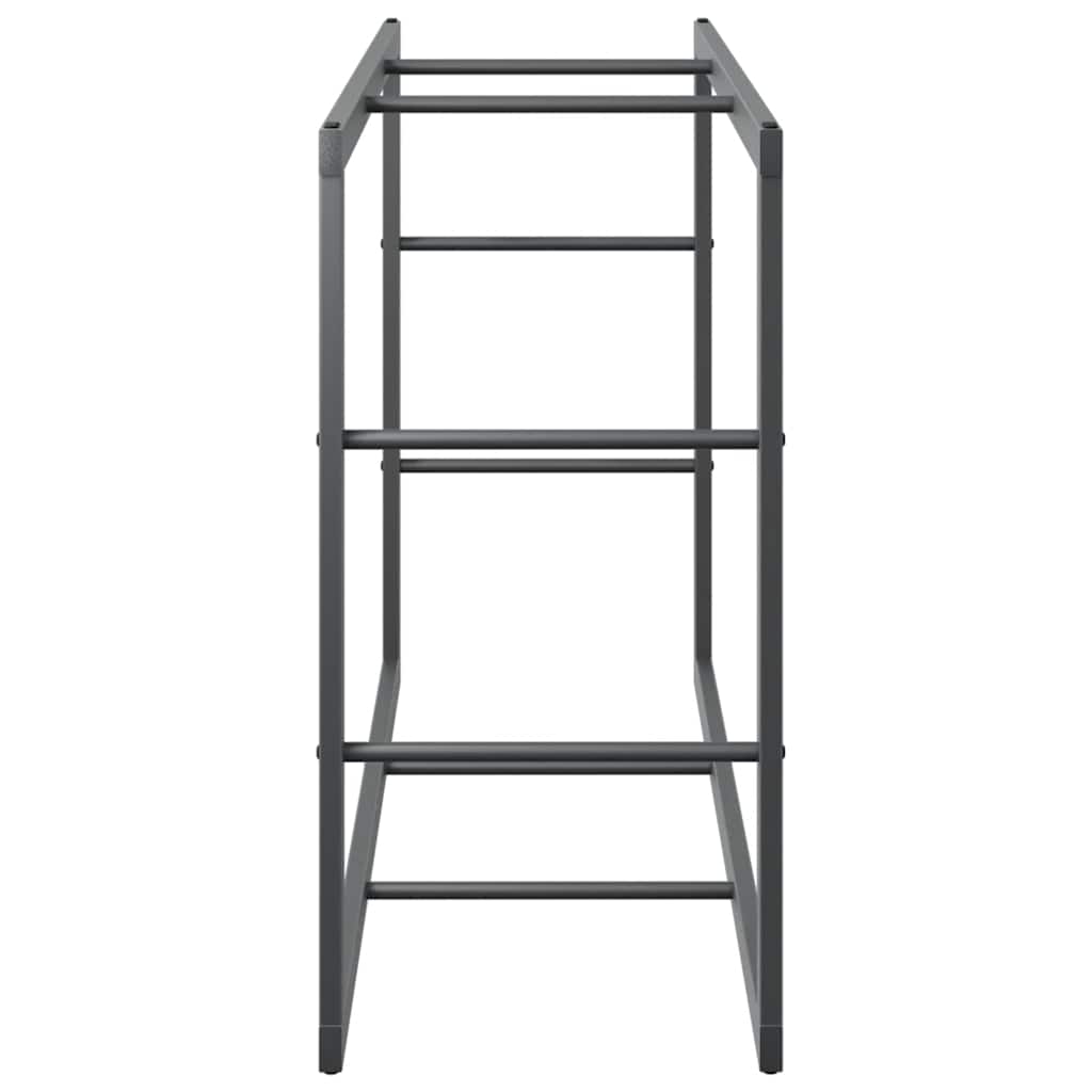 Haardhoutrek 110x30x61 cm staal zwart