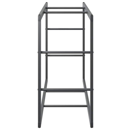 Haardhoutrek 110x30x61 cm staal zwart