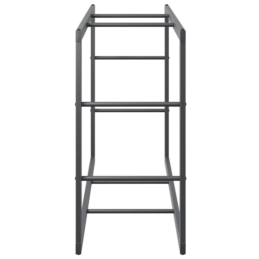 Haardhoutrek 110x30x61 cm staal zwart
