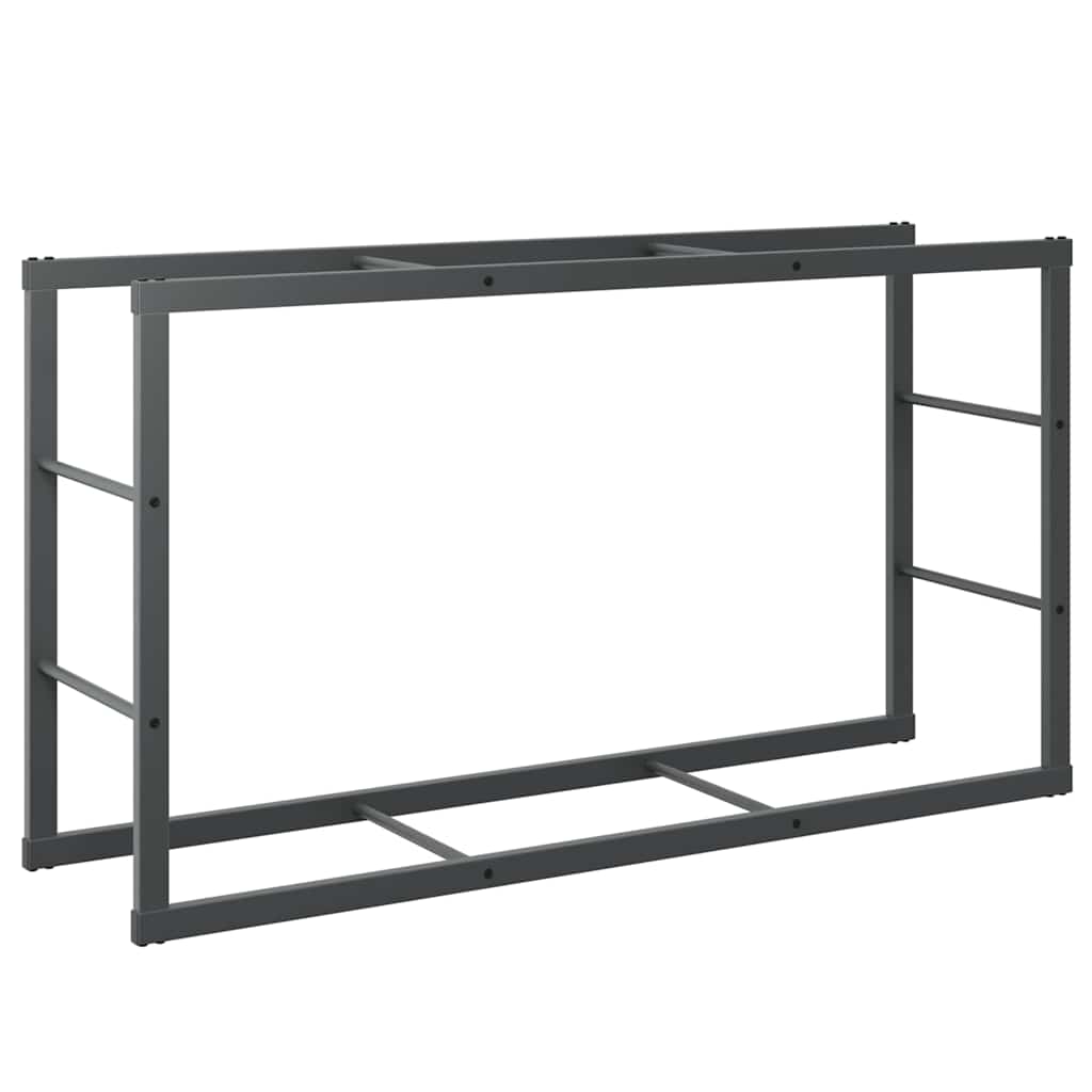 Haardhoutrek 110x30x61 cm staal zwart