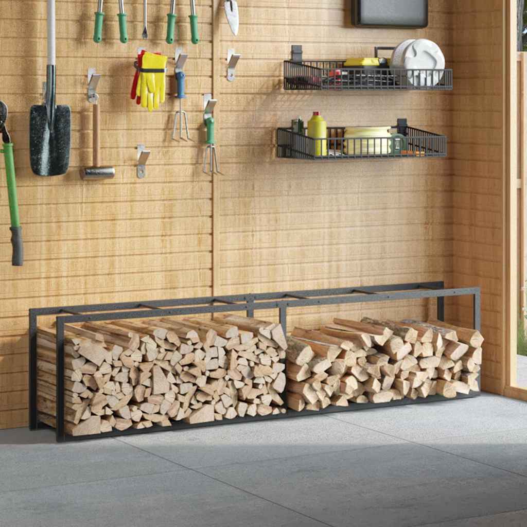 Haardhoutrek 50x30x209 cm staal zwart