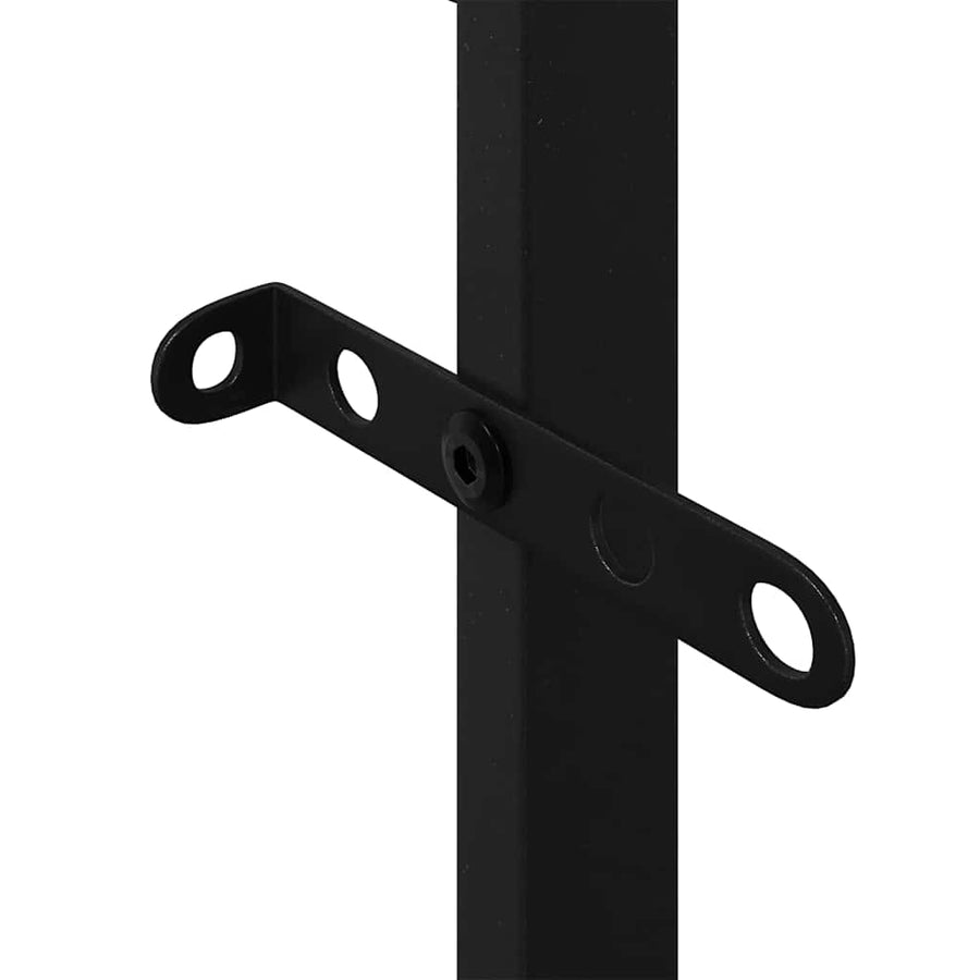 Haardhoutrek 50x30x209 cm staal zwart