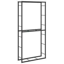 Haardhoutrek 100x30x209 cm staal zwart