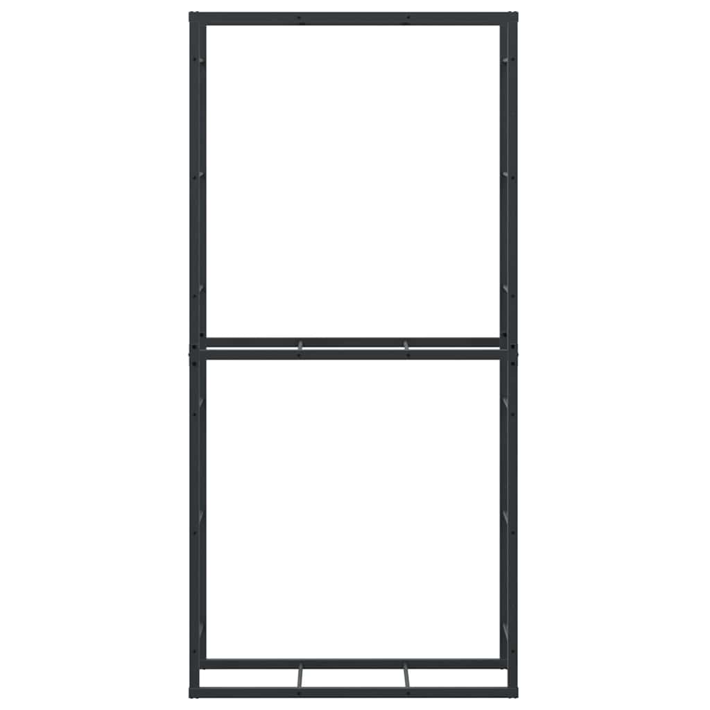 Haardhoutrek 100x30x209 cm staal zwart
