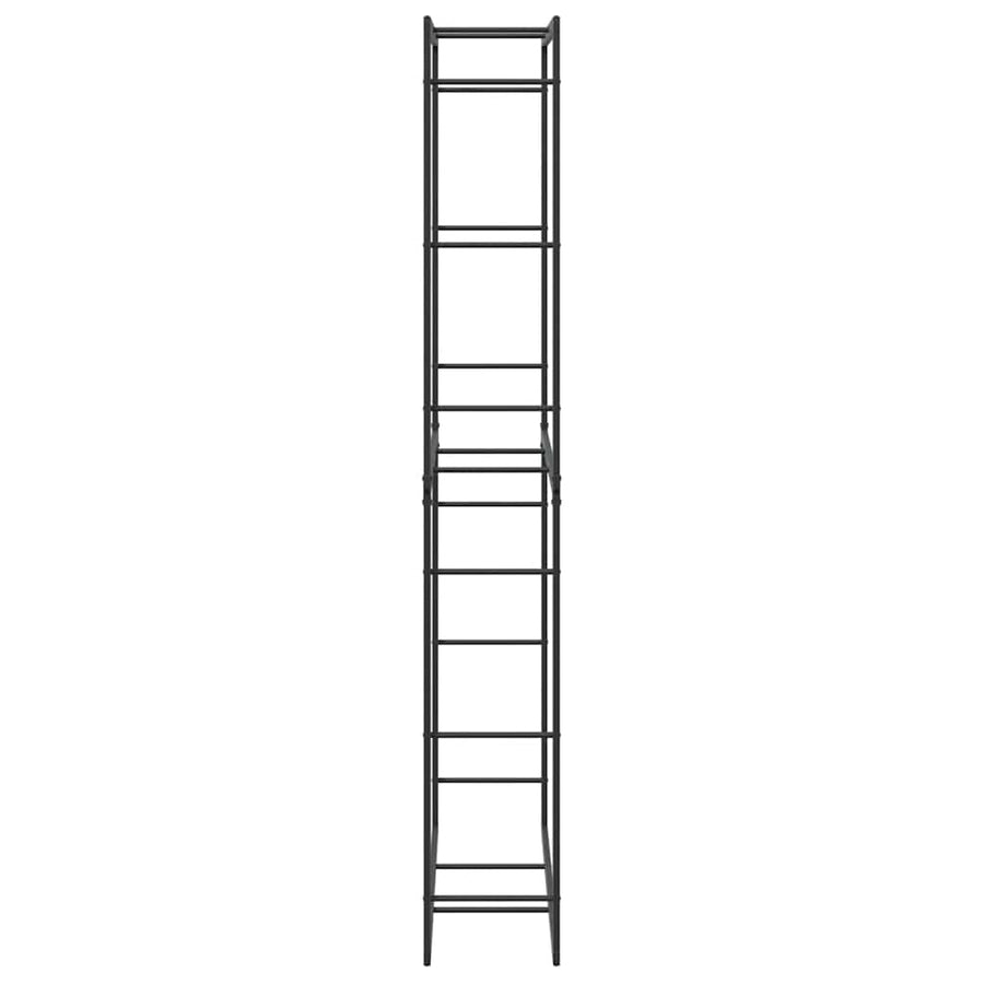 Haardhoutrek 100x30x209 cm staal zwart