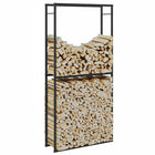 Firewood rack 100x30x209 cm steel black