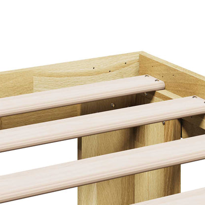 Bedframe zonder matras 160x200 cm massief hout eiken