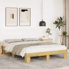 Bed frame without mattress 160x200 cm solid oak