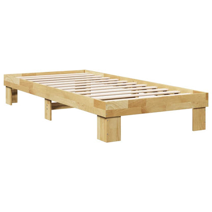 Bedframe zonder matras 75x190 cm massief hout eiken
