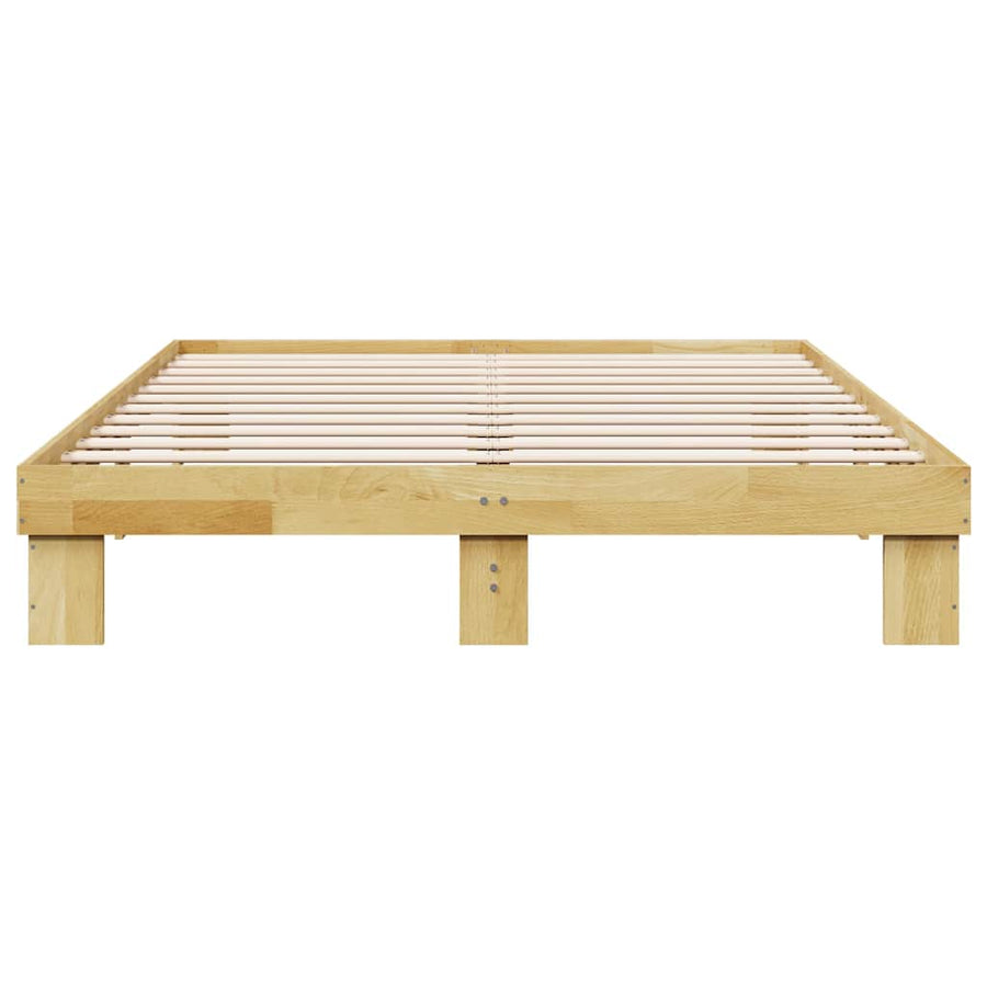 Bedframe zonder matras 135x190 cm massief hout eiken