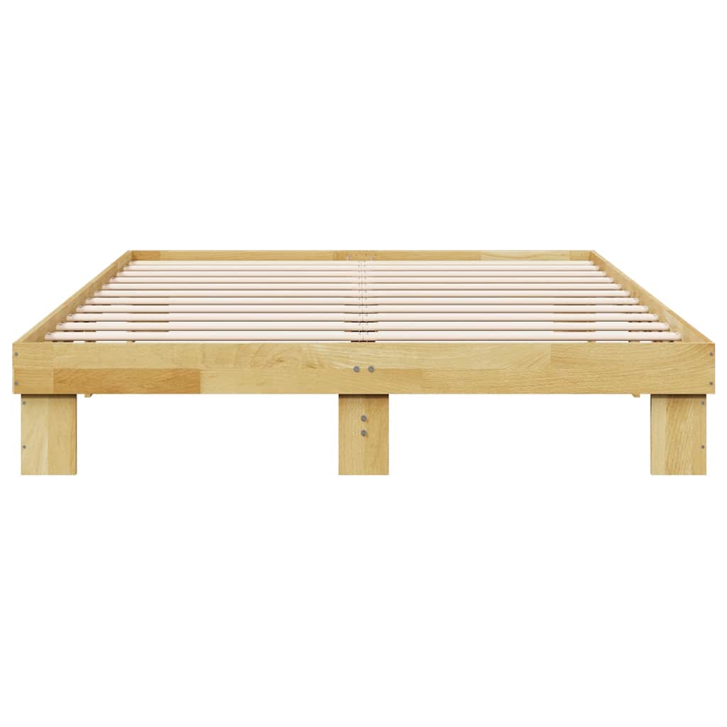 Bedframe zonder matras 140x190 cm massief hout eiken