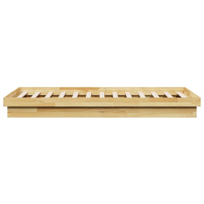 Bedframe zonder matras 100x200 cm massief hout eiken