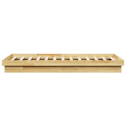 Bedframe zonder matras 80x200 cm massief eikenhout