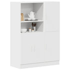 2-piece Kitchen Cabinet Set, treated white wood