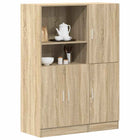 2-piece Kitchen Cabinet Set in Sonoma Oak-colored Processed Wood
