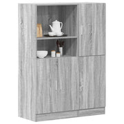 Keukenkastenset 2-delig bewerkt hout grijs sonoma eiken