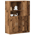 Keukenkastenset 95x41,5x131,5 cm bewerkt hout oud houtkleurig