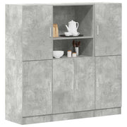 Keukenkastenset 133x41,5x131,5 cm bewerkt hout betongrijs