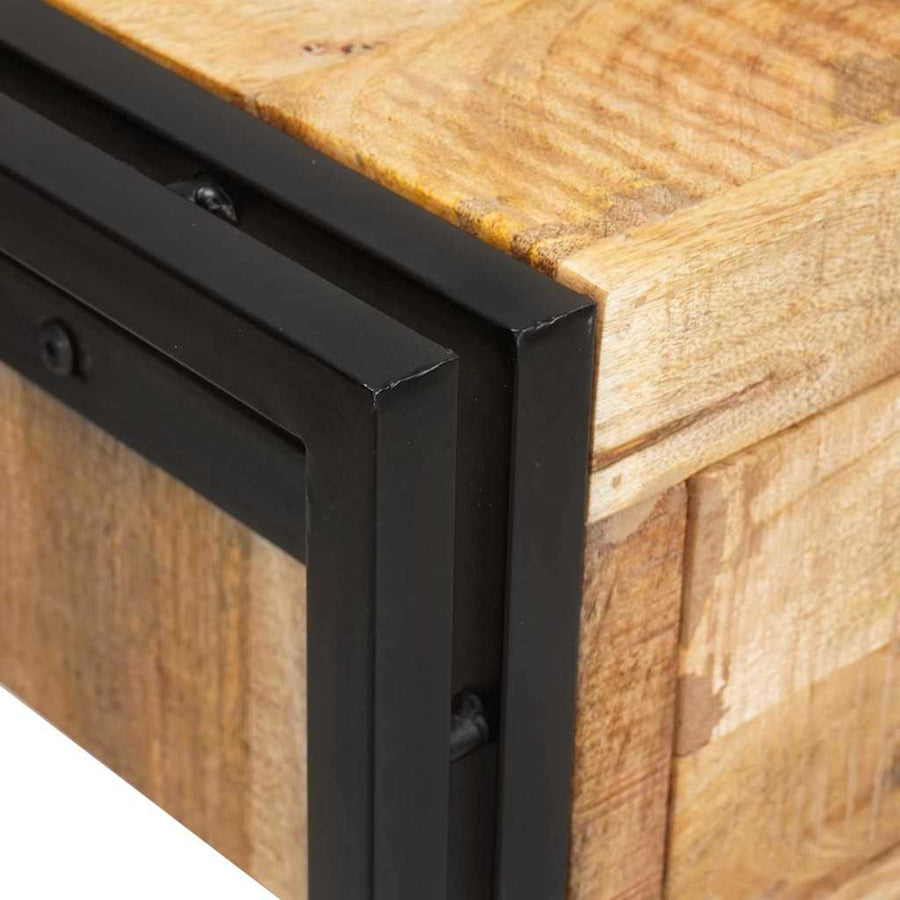 Wandtafels 2 pcs Bruin 200 x 33 x 75 cm Massief Mango Hout