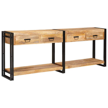 Wandtafels 2 pcs Bruin 200 x 33 x 75 cm Massief Mango Hout