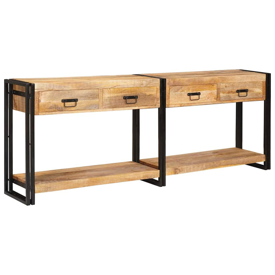 Wandtafels 2 pcs Bruin 200 x 33 x 75 cm Massief Mango Hout