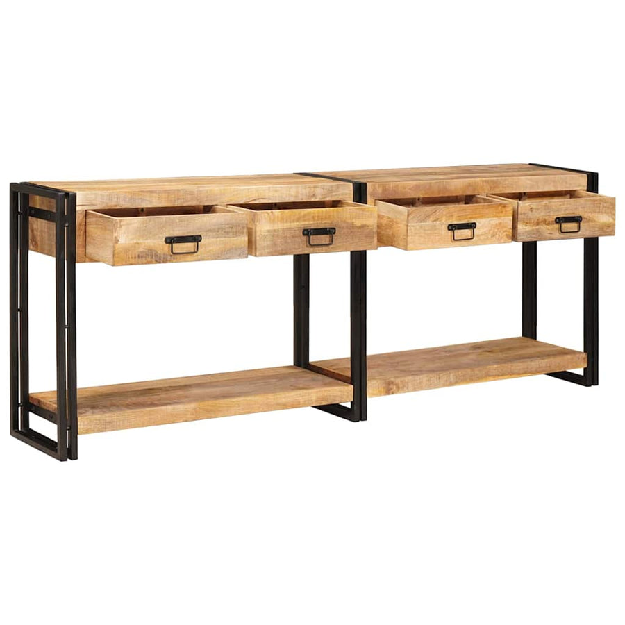 Wandtafels 2 pcs Bruin 200 x 33 x 75 cm Massief Mango Hout
