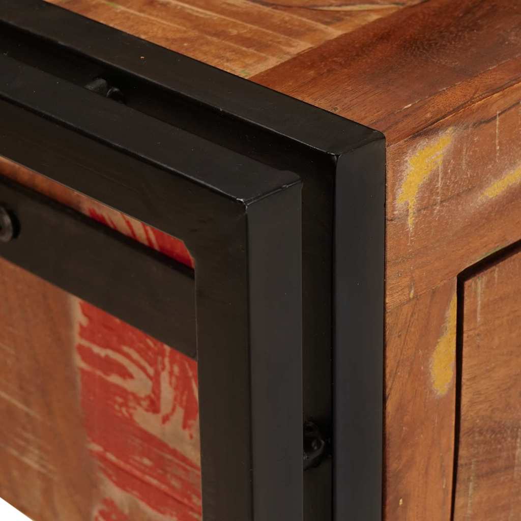Wandtafels met lade met plank Anders met opslag 2 pcs Multikleur Massief gerecycled hout