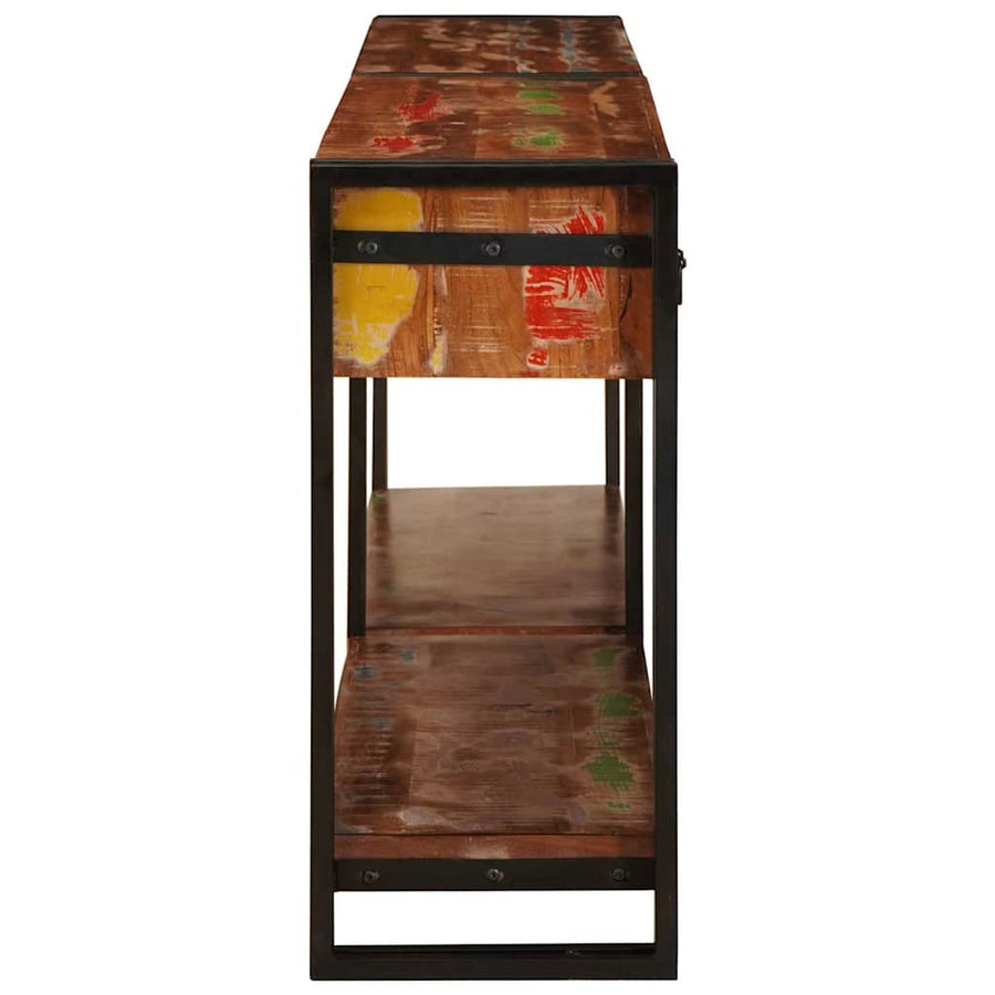 Wandtafels met lade met plank Anders met opslag 2 pcs Multikleur Massief gerecycled hout