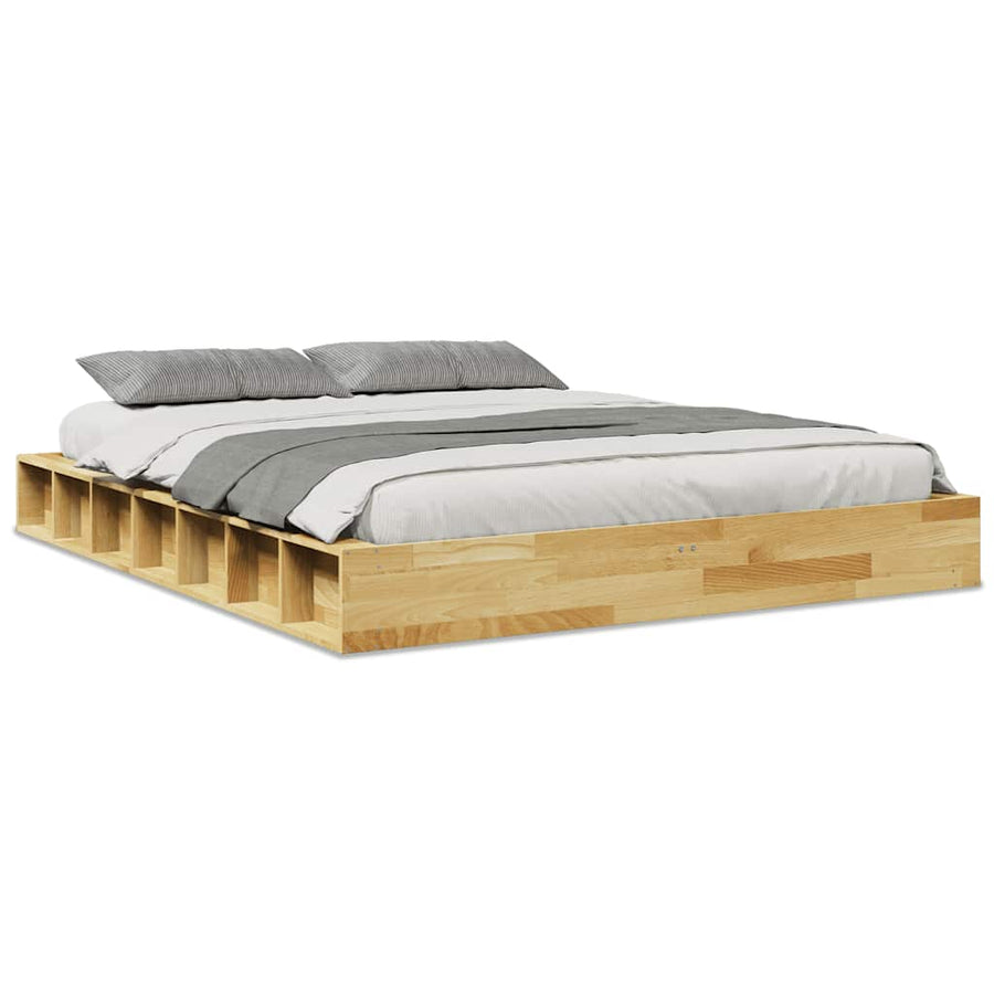 Bedframe zonder matras 160x200 cm massief hout eiken