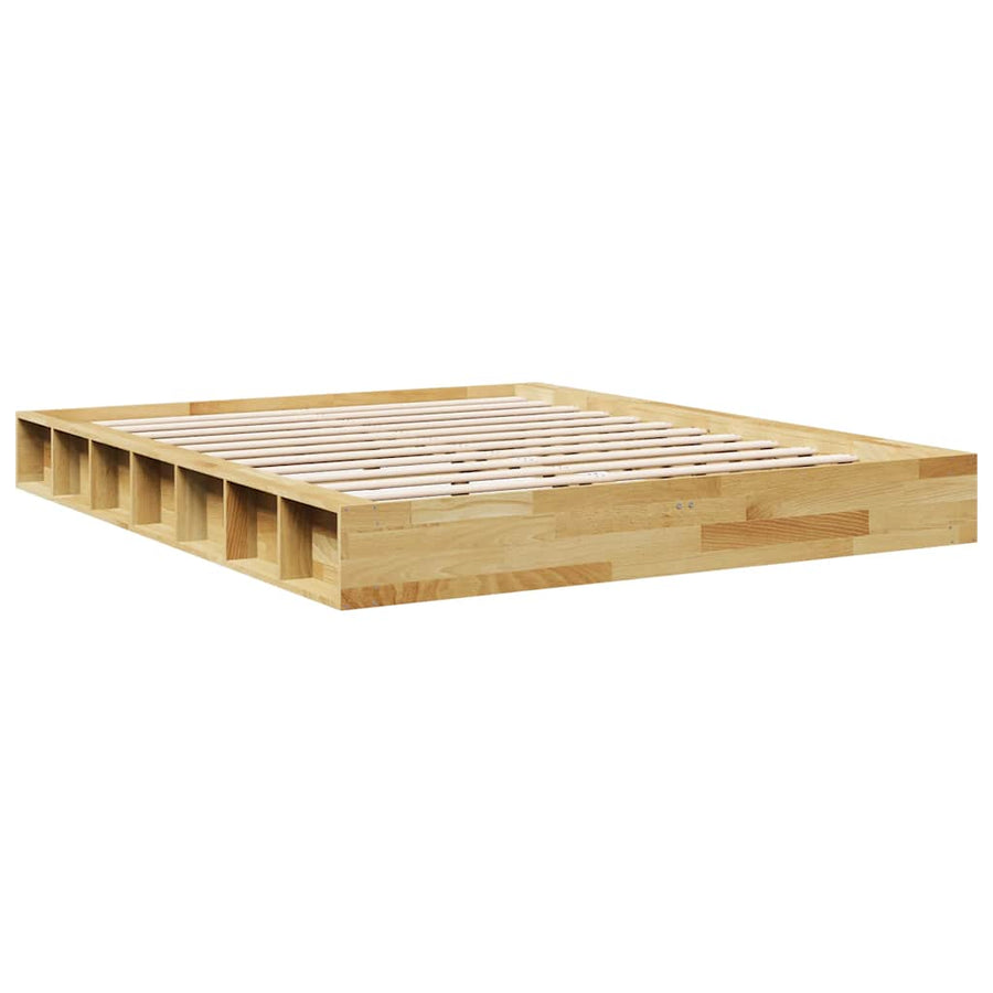 Bedframe zonder matras 160x200 cm massief hout eiken