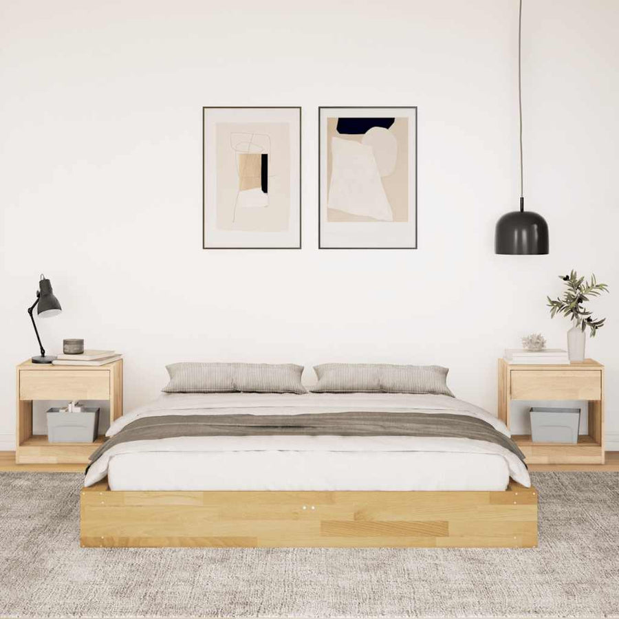 Bedframe zonder matras 160x200 cm massief hout eiken