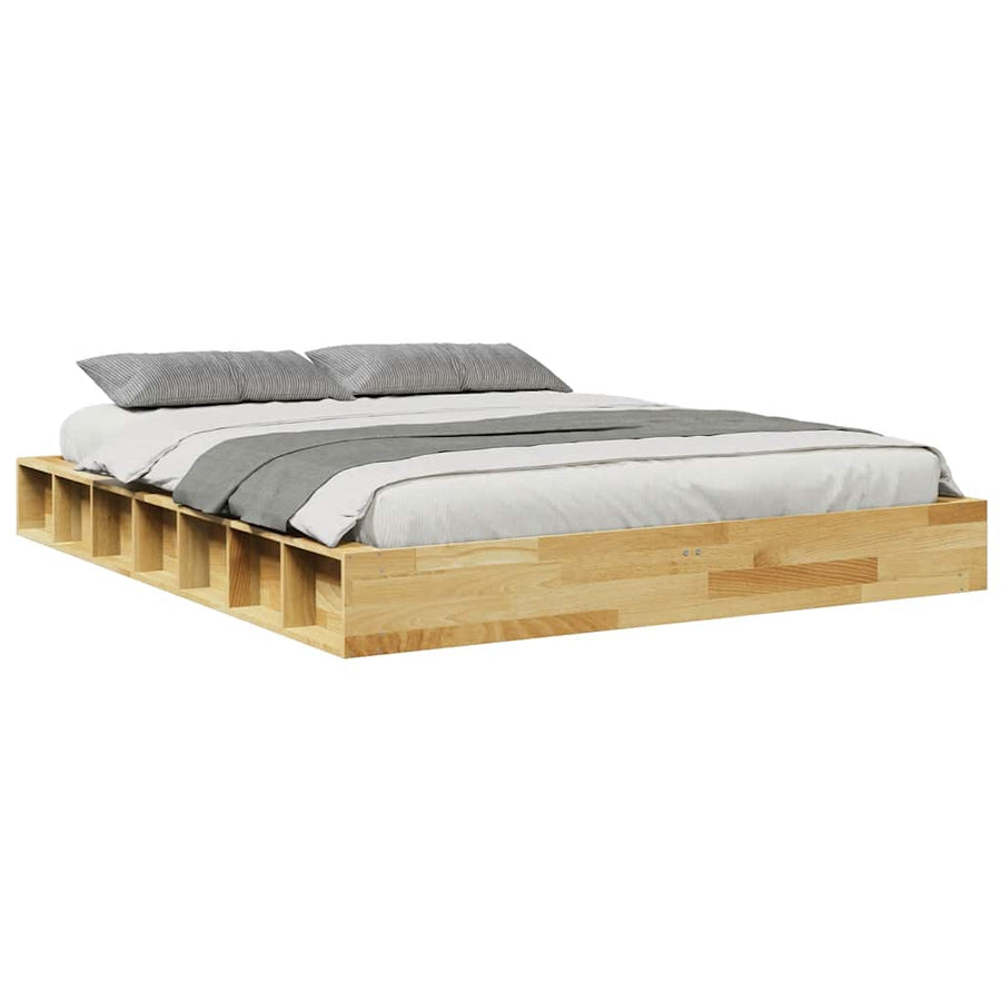 Bedframe zonder matras 160x200 cm massief hout eiken