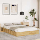 Oak Solid Wood Bed Frame without Mattress 120x190 cm
