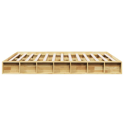 Bedframe zonder matras 140x190 cm massief hout eiken