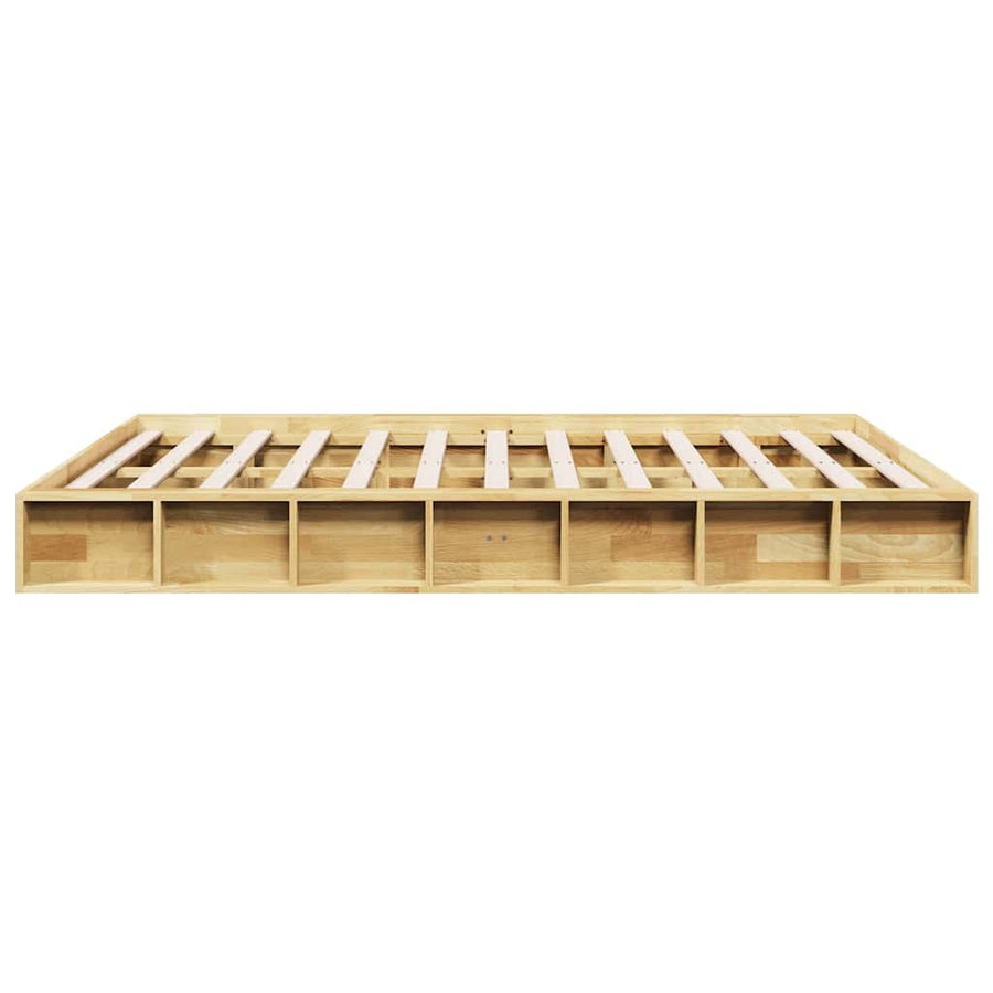 Bedframe zonder matras 140x190 cm massief hout eiken