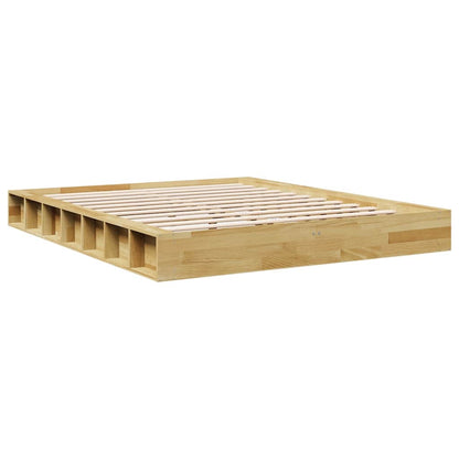Bedframe zonder matras 140x190 cm massief hout eiken