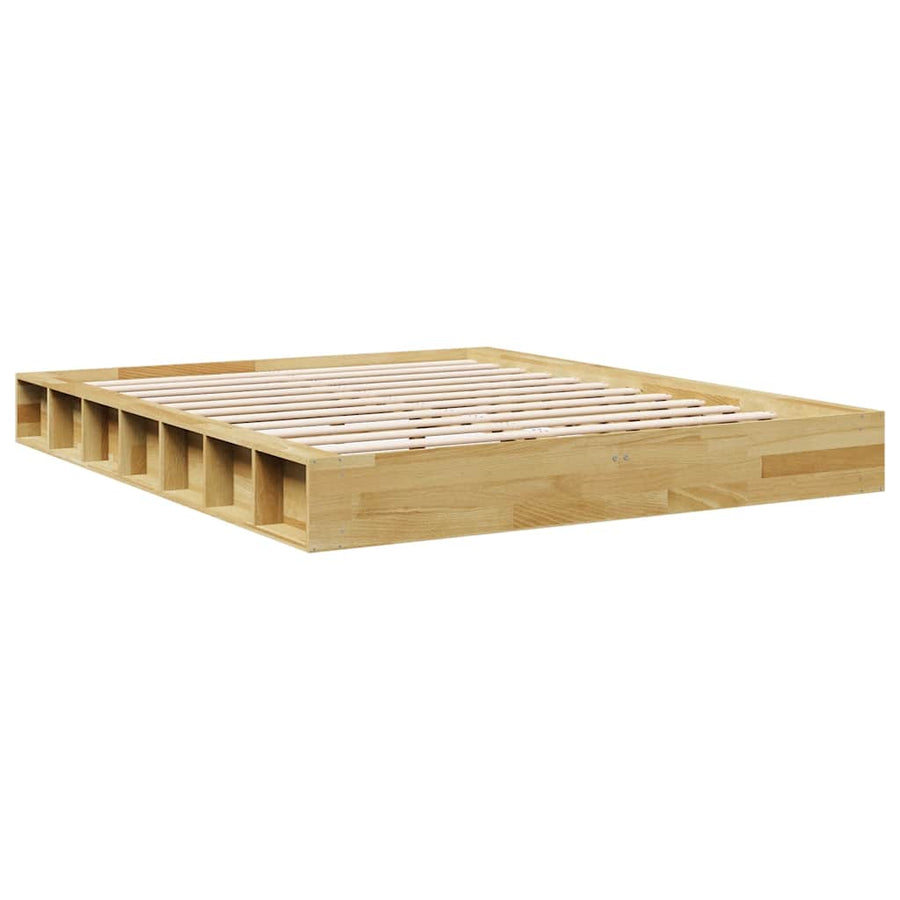 Bedframe zonder matras 140x190 cm massief hout eiken