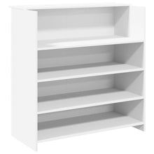 Receptiebalie 100x50x103,5 cm bewerkt hout wit