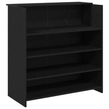 Receptiebalie 100x50x103,5 cm bewerkt hout zwart eikenkleur