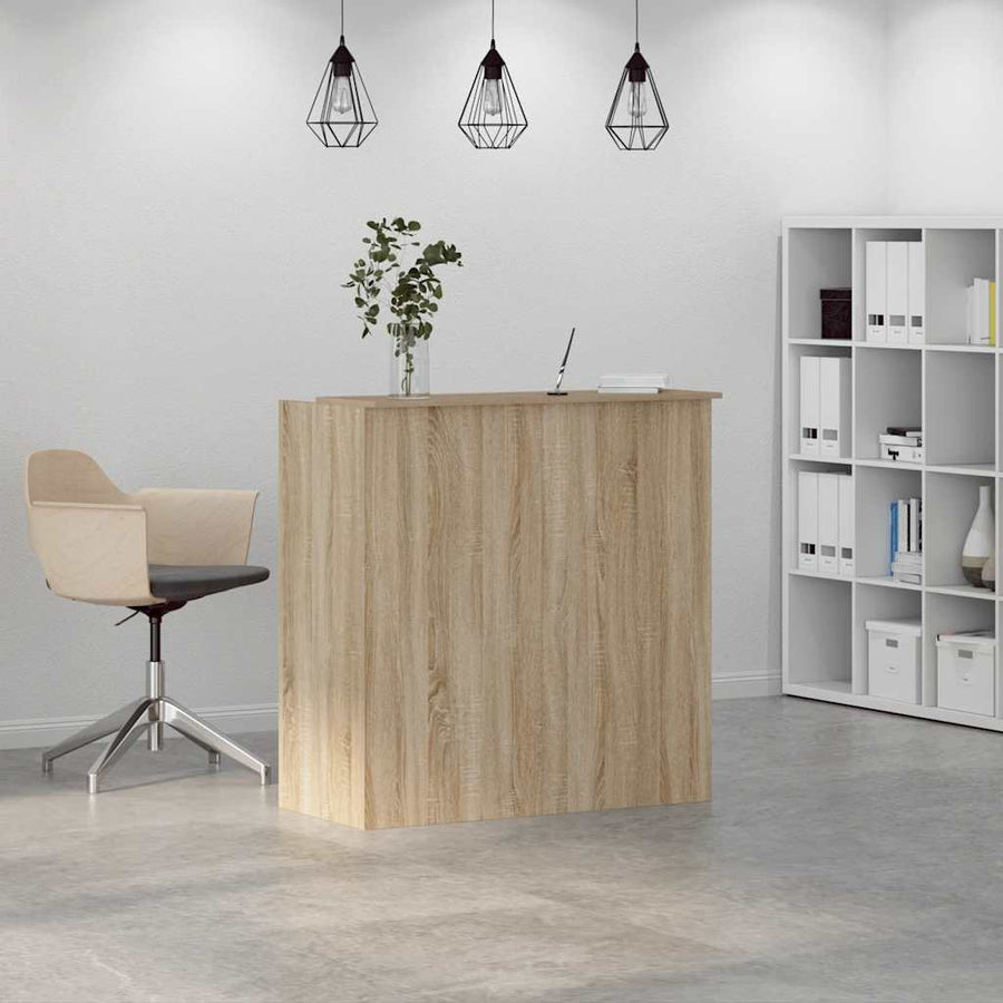 Receptiebalie 100X50X103,5 Cm Bewerkt Hout Kleurig 100 x 50 x 103.5 cm Sonoma eiken