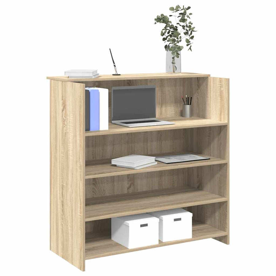 Receptiebalie 100X50X103,5 Cm Bewerkt Hout Kleurig 100 x 50 x 103.5 cm Sonoma eiken