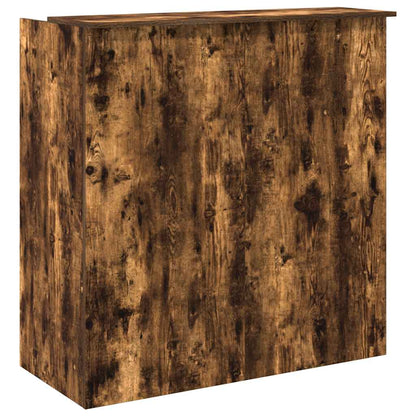 Receptiebalie 100x50x103,5 cm bewerkt hout gerookt eikenkleurig