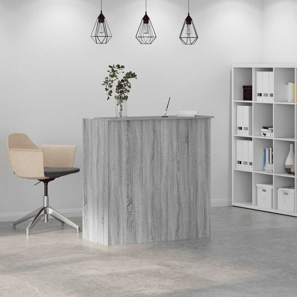 Receptiebalie 100X50X103,5 Cm Bewerkt Hout Eiken 100 x 50 x 103.5 cm Grijs sonoma