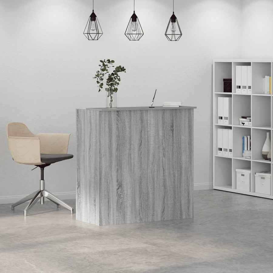 Receptiebalie 100X50X103,5 Cm Bewerkt Hout Eiken 100 x 50 x 103.5 cm Grijs sonoma