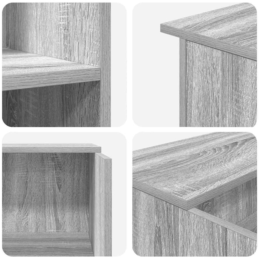 Receptiebalie 100X50X103,5 Cm Bewerkt Hout Eiken 100 x 50 x 103.5 cm Grijs sonoma