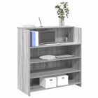 Receptiebalie 100x50x103,5 cm bewerkt hout grijs