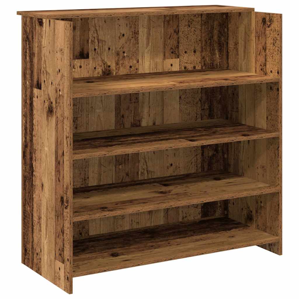 Receptiebalie 100X50X103,5 Cm Bewerkt Hout Kleurig 100 x 50 x 103.5 cm Oud hout