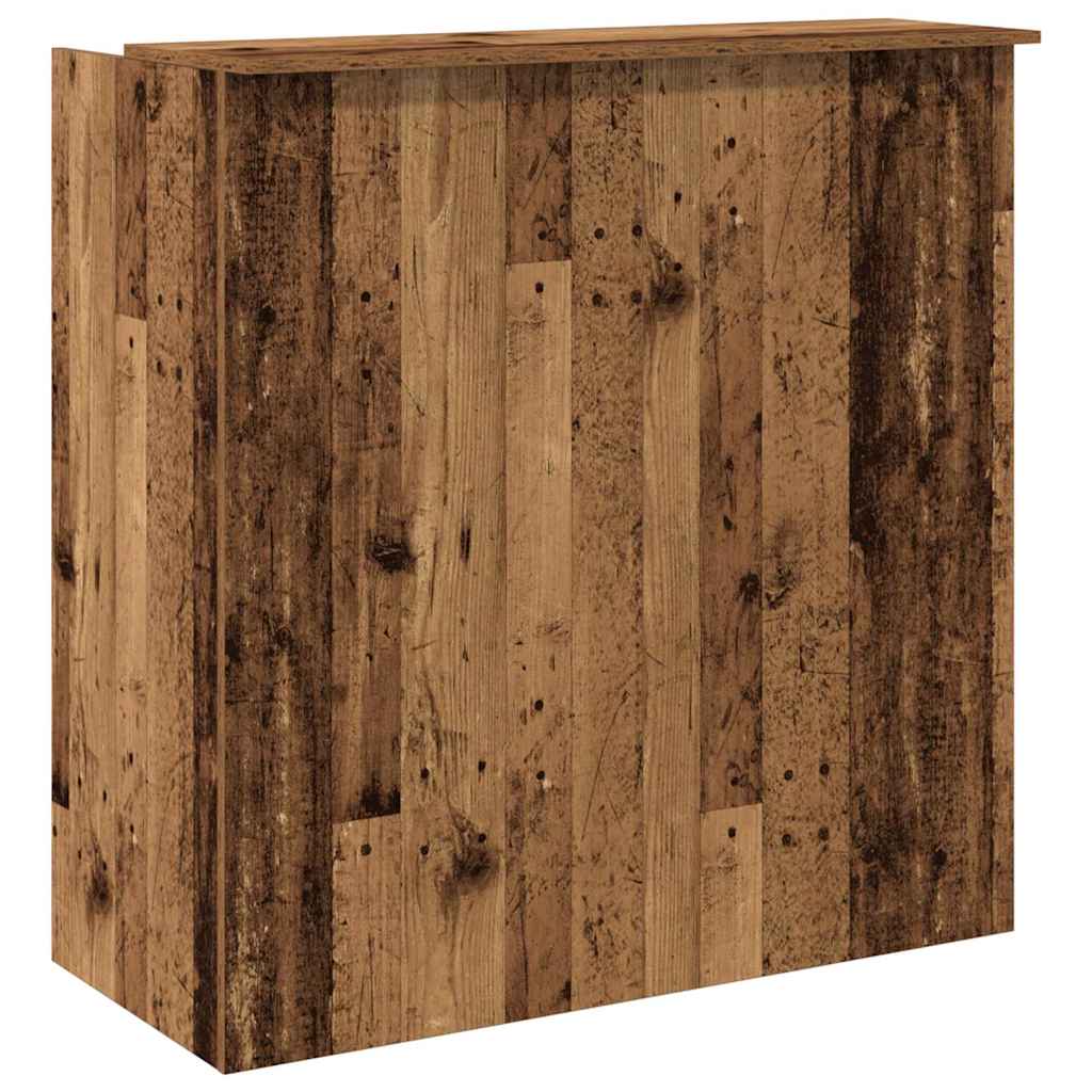 Receptiebalie 100X50X103,5 Cm Bewerkt Hout Kleurig 100 x 50 x 103.5 cm Oud hout