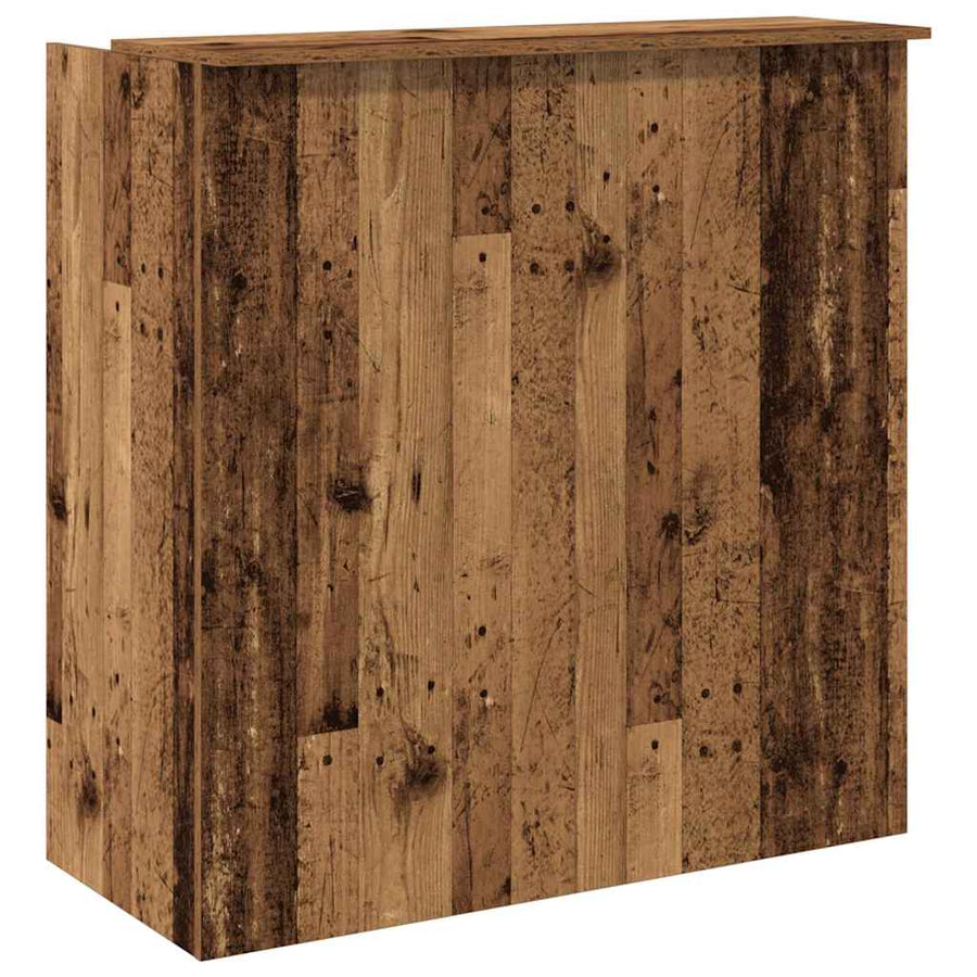 Receptiebalie 100X50X103,5 Cm Bewerkt Hout Kleurig 100 x 50 x 103.5 cm Oud hout